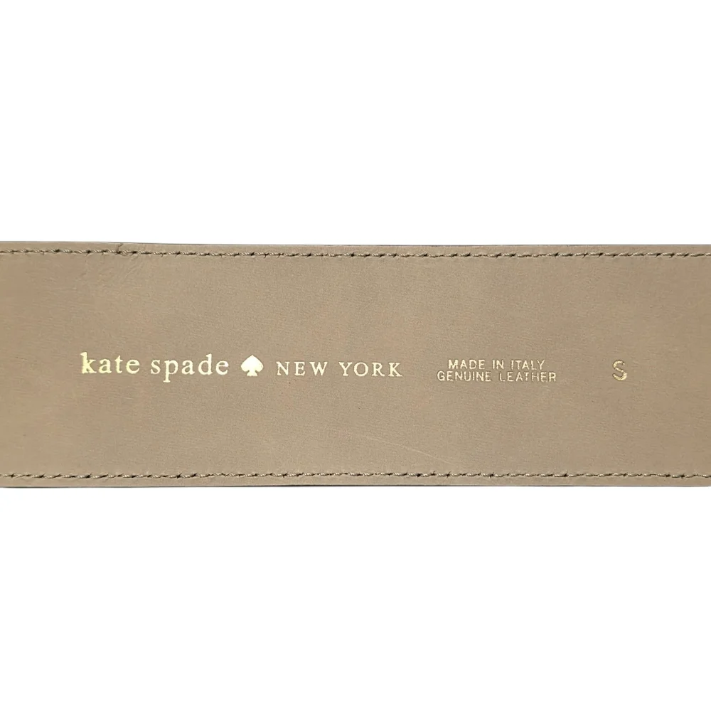 Kate Spade Accessories Black Leather Belt Wide Flat Bow Size Small Made In Italy